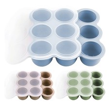 Baby Food Freezer Tray 9-Grid Baby Food Freezer Tray With Lids Containers