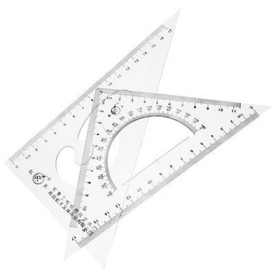 2Pcs Clear Triangular Ruler Set for Architecture Drafting Drawing and Math Use