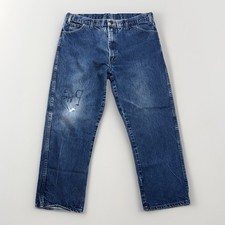 Dickies Work Jeans 38x30 Blue Denim USA Y2K Workwear Distressed Worn Grunge