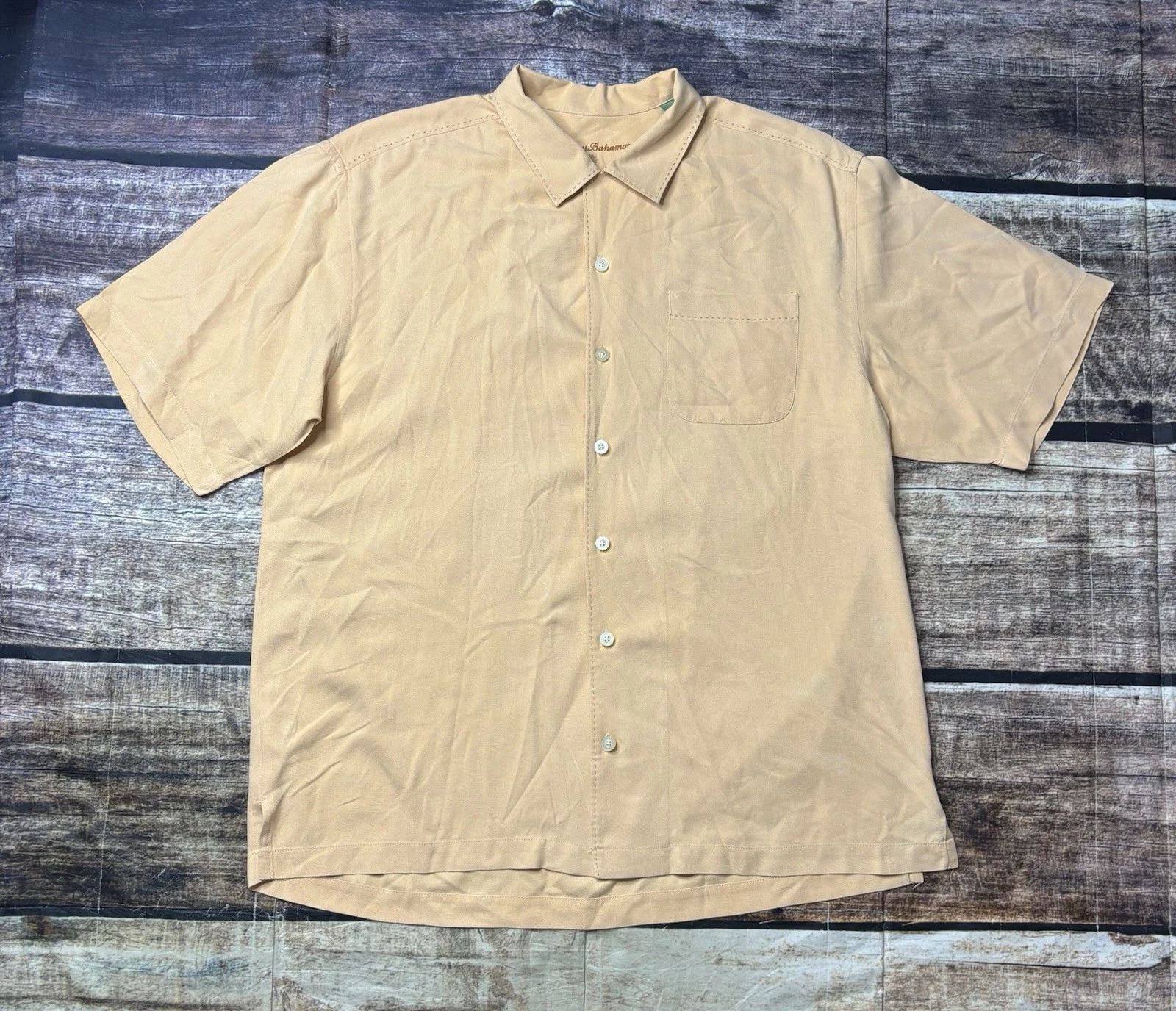 Tommy Bahama Shirt Mens Large Silk Short Sleeve Button Up Beach Orange
Opens in a new window or tab