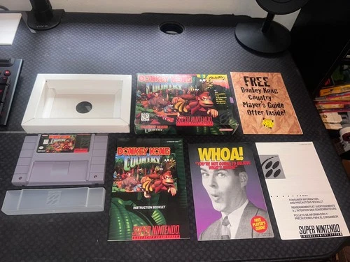 Donkey Kong Country SNES Complete CIB Manual/Inserts/ Mint Condition ✨ Authentic