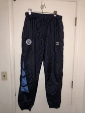 Vintage 90s Umbro Societa Sportiva Calico Napoli Track Pant Sz S Football Soccer