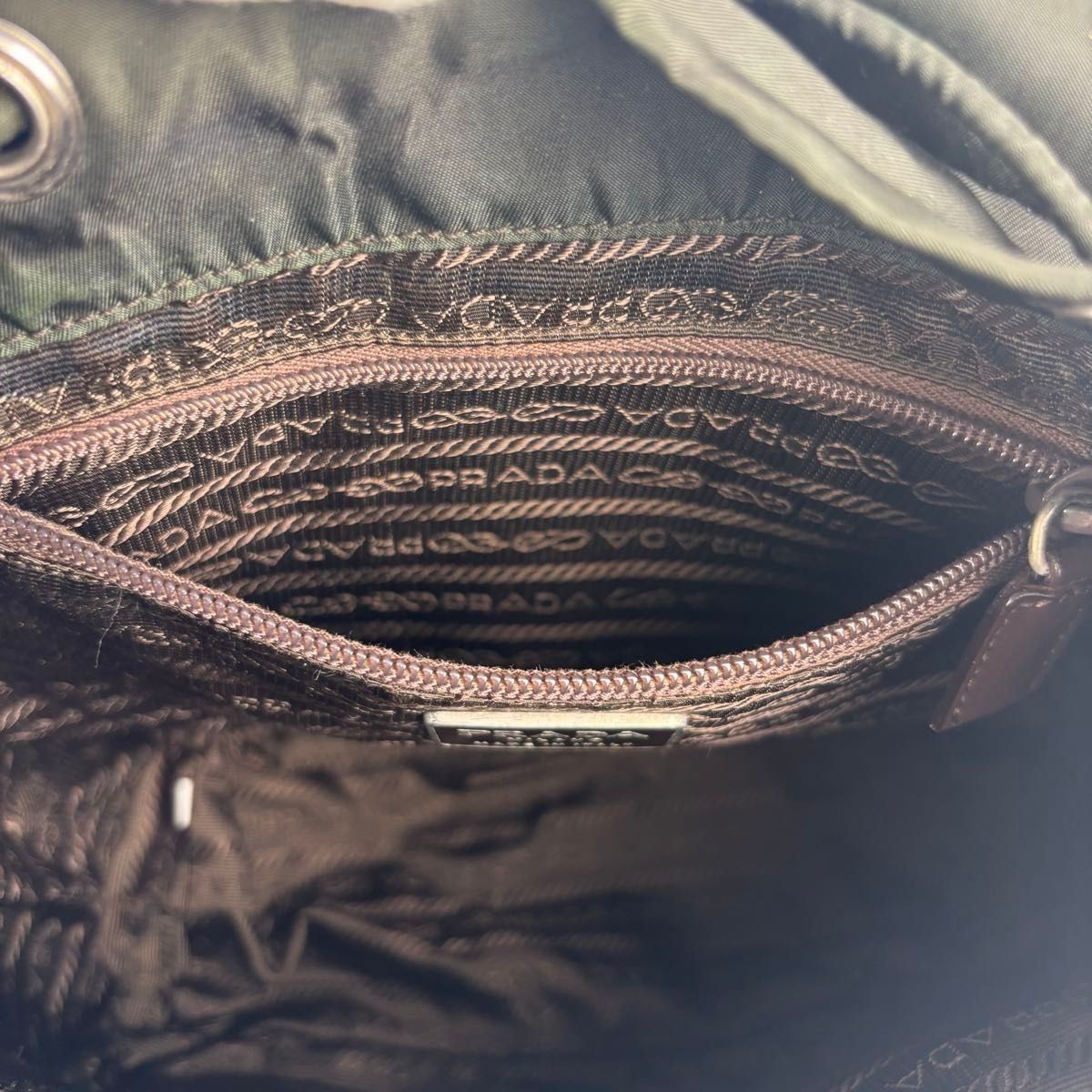 Excellent condition PRADA backpack daypack triang… - image 17