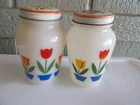 Vintage Fire King Tulip Salt & Pepper Shakers