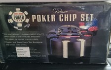 Deluxe Poker Chip Set Good Condition  See Photo's