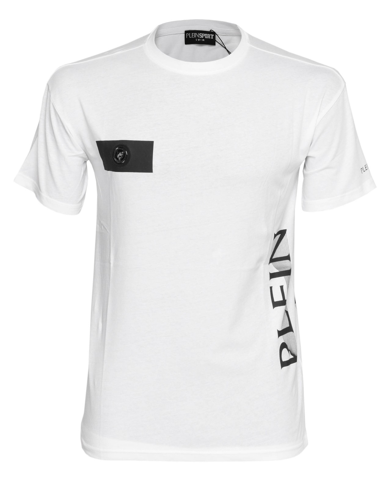 NWT Philip PLEIN SPORT T-SHIRT swim cotton white short sleeve luxury  L