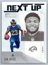 2020 panini playbook football cam akers next up rookie card #24
