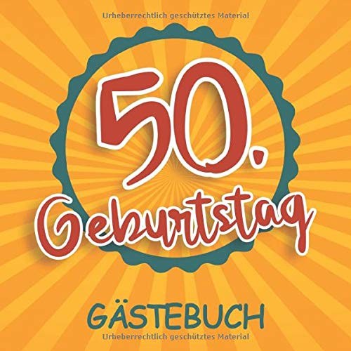 Retro GäStebuch Zum 50. Geburtstag - Vintage Geschenkidee FüR-image