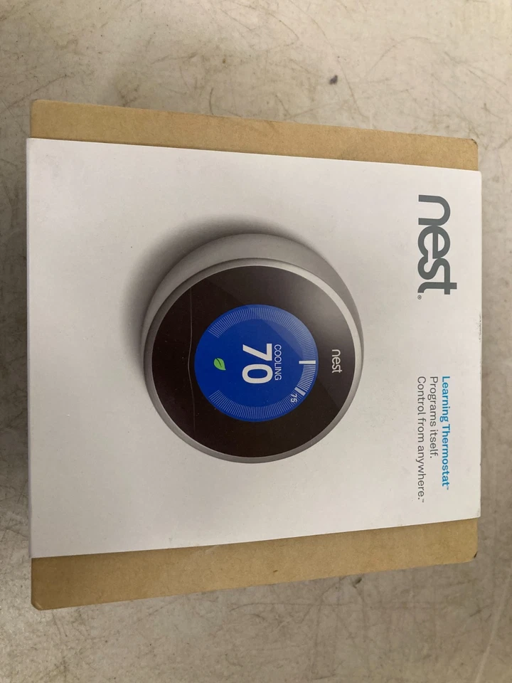 Nest Thermostat 3rd Generation Programmable Thermostat T3008US - Stainless Steel - Image 2 of 4
