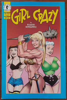 GIRL CRAZY #1, DAVE STEVENS/GILBERT HERNANDEZ COVER, DARK HORSE, MAY 1996, FN/VF