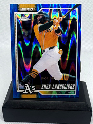 Topps Chrome Shea Langeliers Oakland Athletics #45 Serial Numbered 045/150