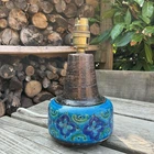 Vintage Retro MidCentury Aldo Londi Bitossi Arabesque Pattern Pottery Table Lamp