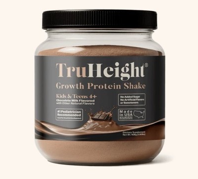 Truheight Kids And Teen Growth Protein Shake  Choclate  25.4oz Exp: 7/27