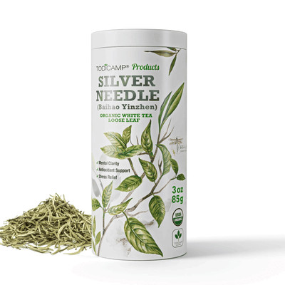 White Tea Organic Silver Needle Tea   3 oz of Premium Silver Needle White Tea