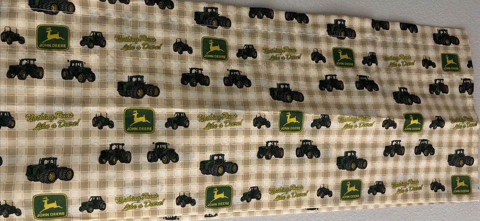 Cenefa de ventana John Deere 15572 mezcla de algodón, ancho 86”, largo 17”, buen estado Foto 4 de 4