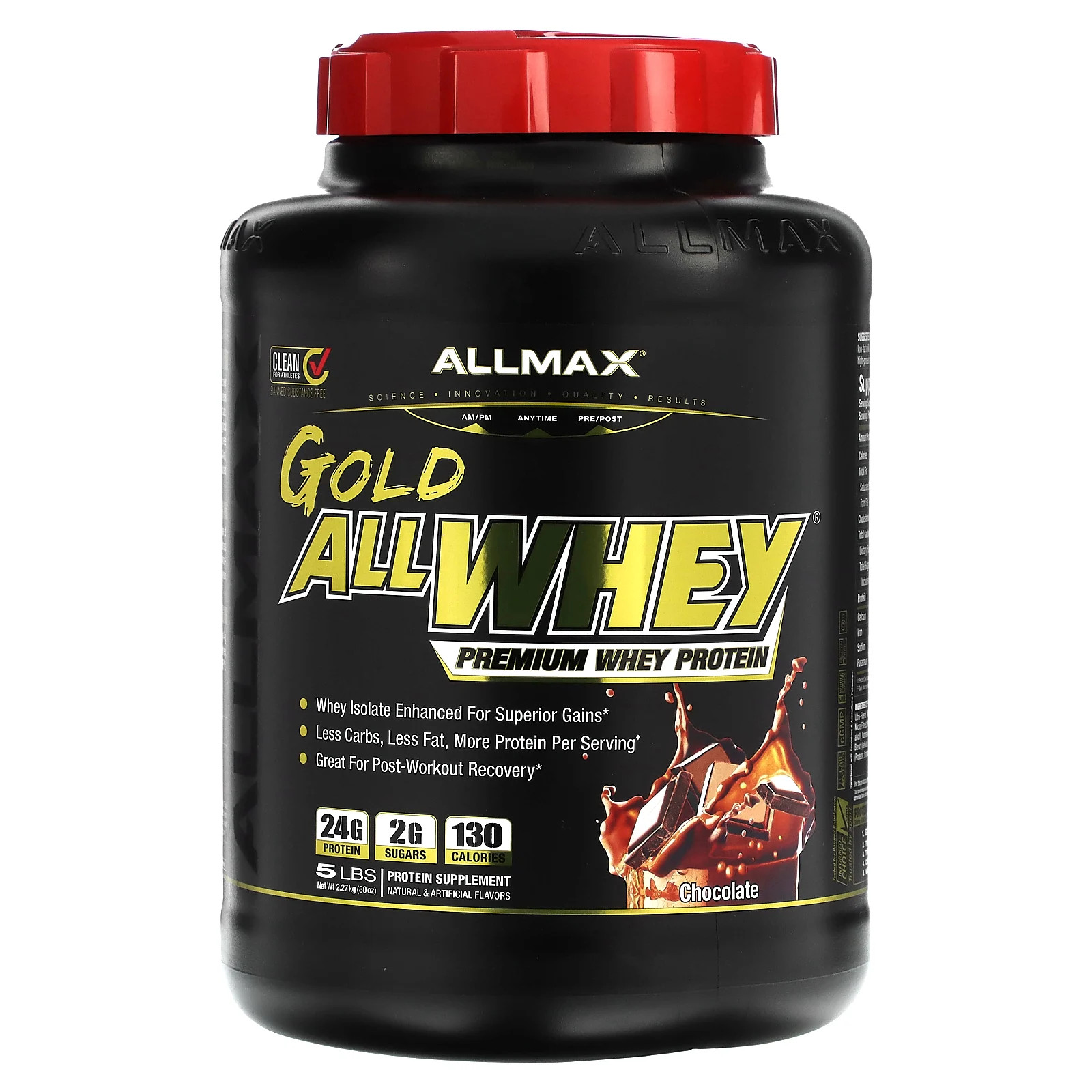 GOLD ALLWHEY премиальный сывороточный протеин Шоколад 5 фунтов 227 кг 18190₽