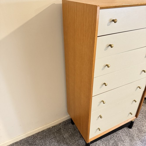 Stylish 1950's Tallboy Chest Of 7 Drawers G Plan E Gomme Tola Librenza Mid Cent. - Picture 12 of 22