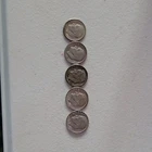 5 Roosevelt Dimes 1960-1964 10C Circulated US Coins Lot