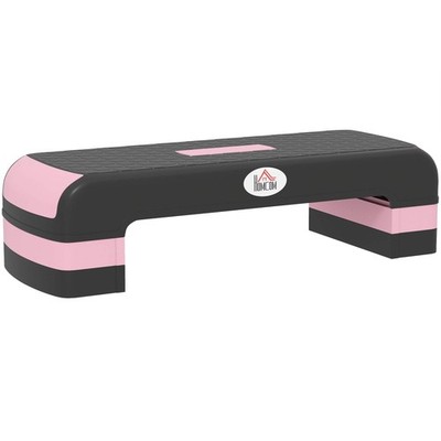 Aerobic Step mit 3-stufig verstellbaren Höhen für Zuhause, Büro Training, schwarz an