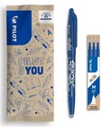Lot de 1 Frixion Ball + 1 set de 3 recharges - Stylo effaçable à encre