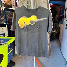 Brockum 1990 East West Tour Black Graphic Print Bob Dylan TShirt Large Vintage