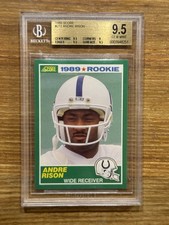 1989 Score NFL Football Rookie Card #272 Andre Rison Colts BGS GRADED 9.5 GEM RC. rookie card picture