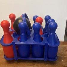 Play Day Kids Bowling Game Set 11 Piece Includes 10 Pins 1 Balls  Case