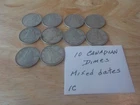 10   Canadian 80% Silver   Dimes   10 Cent   1 C