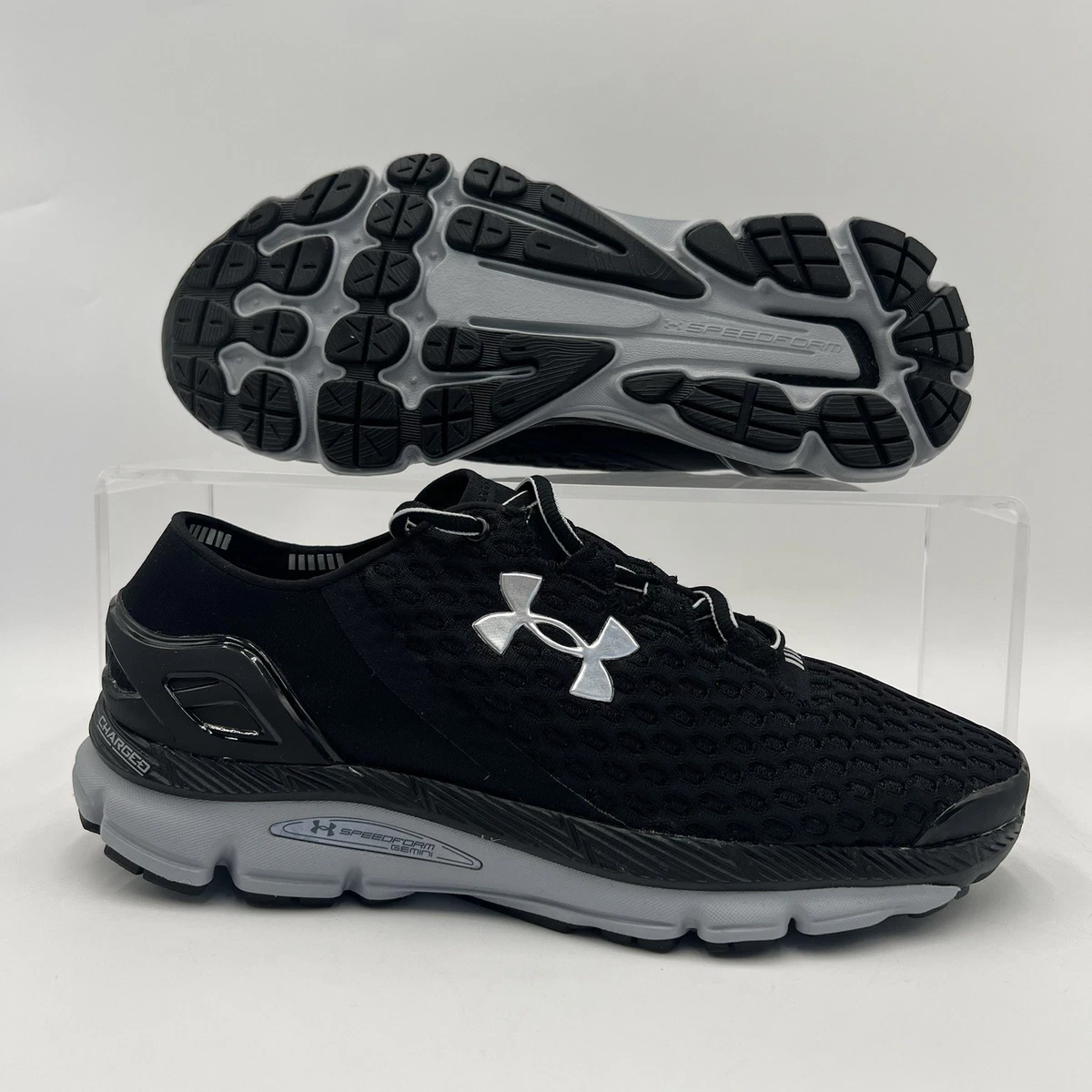Speed form Gemini 2 ‘Black Metallic Silver’ Under Armour Speedform Gemini Mens Running Shoes Black Mod  main image 2