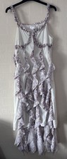 L.Y.Z.K Ivory Midi Dress Size Large Fairycore Whimsical Vintage Style