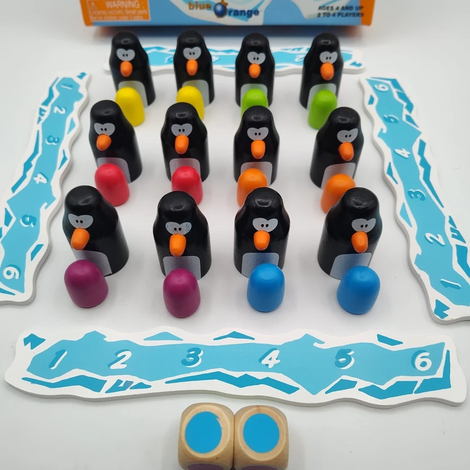 Pengoloo Award-Winning Wooden Skill Building Memory Color Blue Orange Games - Image 2 of 4