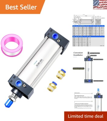 #ad #ad High Performance 80x300 Air Cylinder Adjustable Buffer 1.0 MPa Max Pressure $107.99