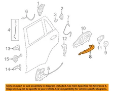 BMW OEM 14-23 X1,X2,X5,X6 Rear Door Lock Hardware-Handle, Outside 51217396307