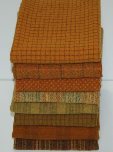 HAND DYED RUG HOOKING WOOL Mill-Dyed ~ "JOHN BARLEY'S HARVEST" (8-pc collection) - Picture 2 of 17