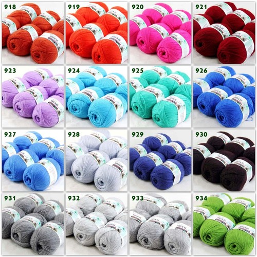 Sale New 6Skeinsx50g Soft Acrylic Wool Cashmere Hand Knit Shawl Crochet Yarn - Picture 6 of 89
