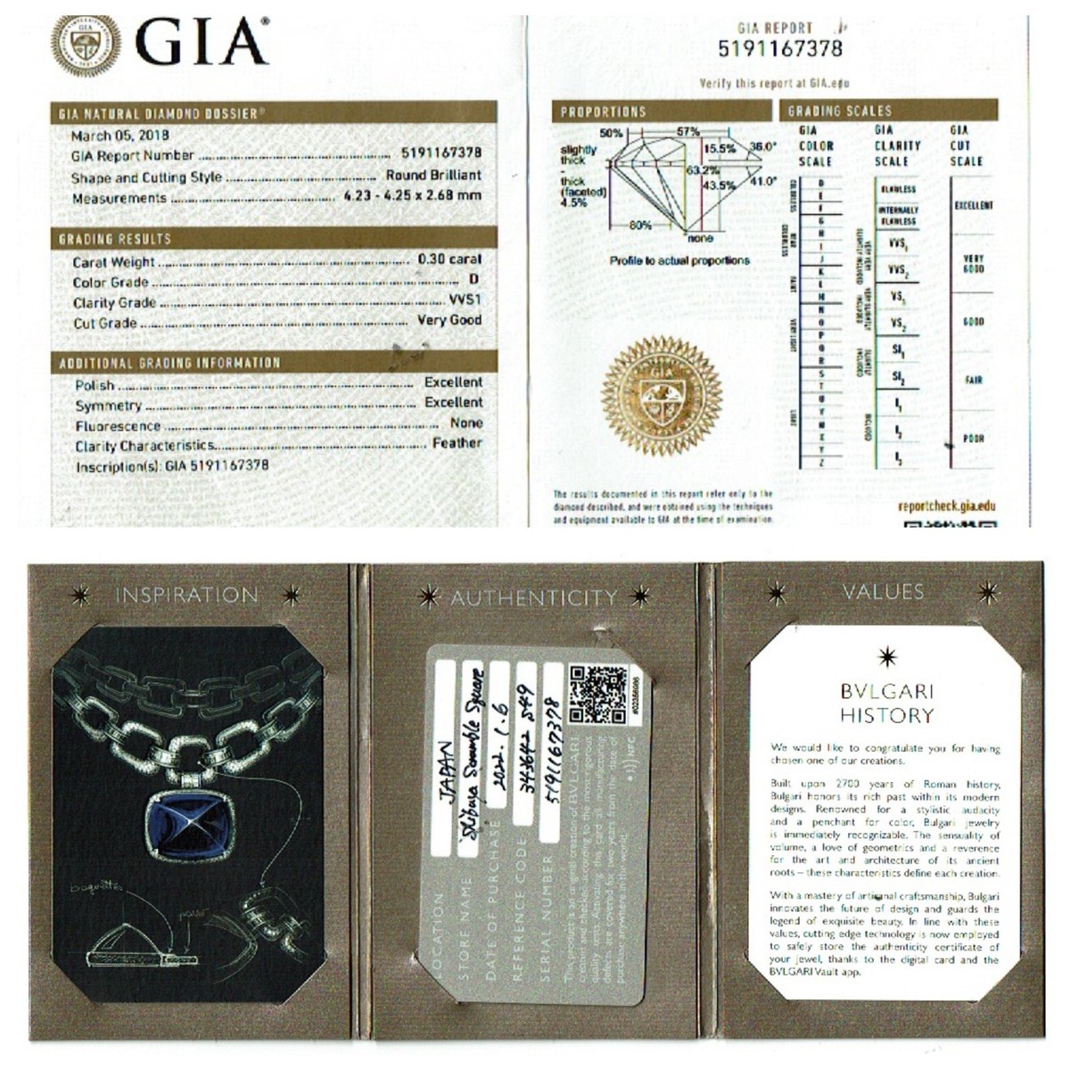 BVLGARI Dedicata A Venezia Torcello Round Diamond 0.30 tcw