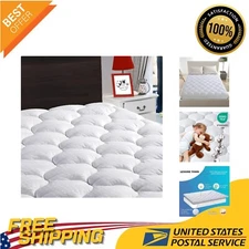 Breathable Quilted Full Mattress Cover 54x75 - Deep Pocket & Machine Washable