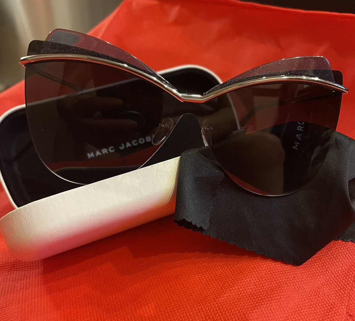MARC JACOBS Womens Ruthenium Silver Grey Pilot Butterfly  display picture 2
