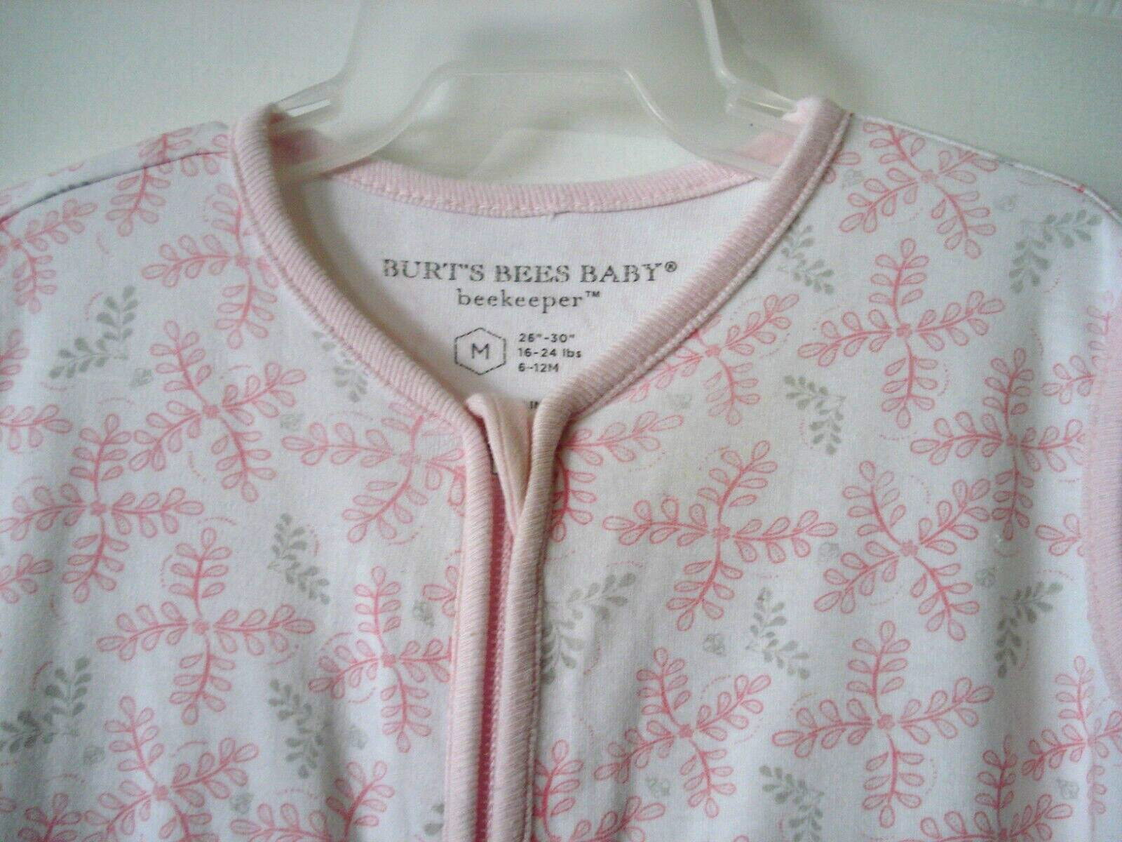 Burt's Bees Baby Beekeeper Pink Print Wearable Blanket Size Medium