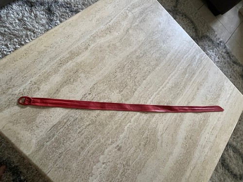 Astor W Germany Vintage roter Ledergürtel Anzughose Rock DAMEN - Bild 2 von 6