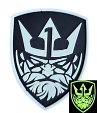 MEDAL OF HONOR KING NEPTUNE MOH AFO TACTICAL GITD PVC RUBBER HOOK MORALE PATCH