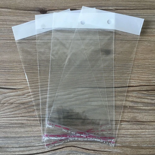 OPP Clear Plastic Self Seal Adhesive Packaging Bags Poly Pouch With Hang Hole - Picture 3 of 3