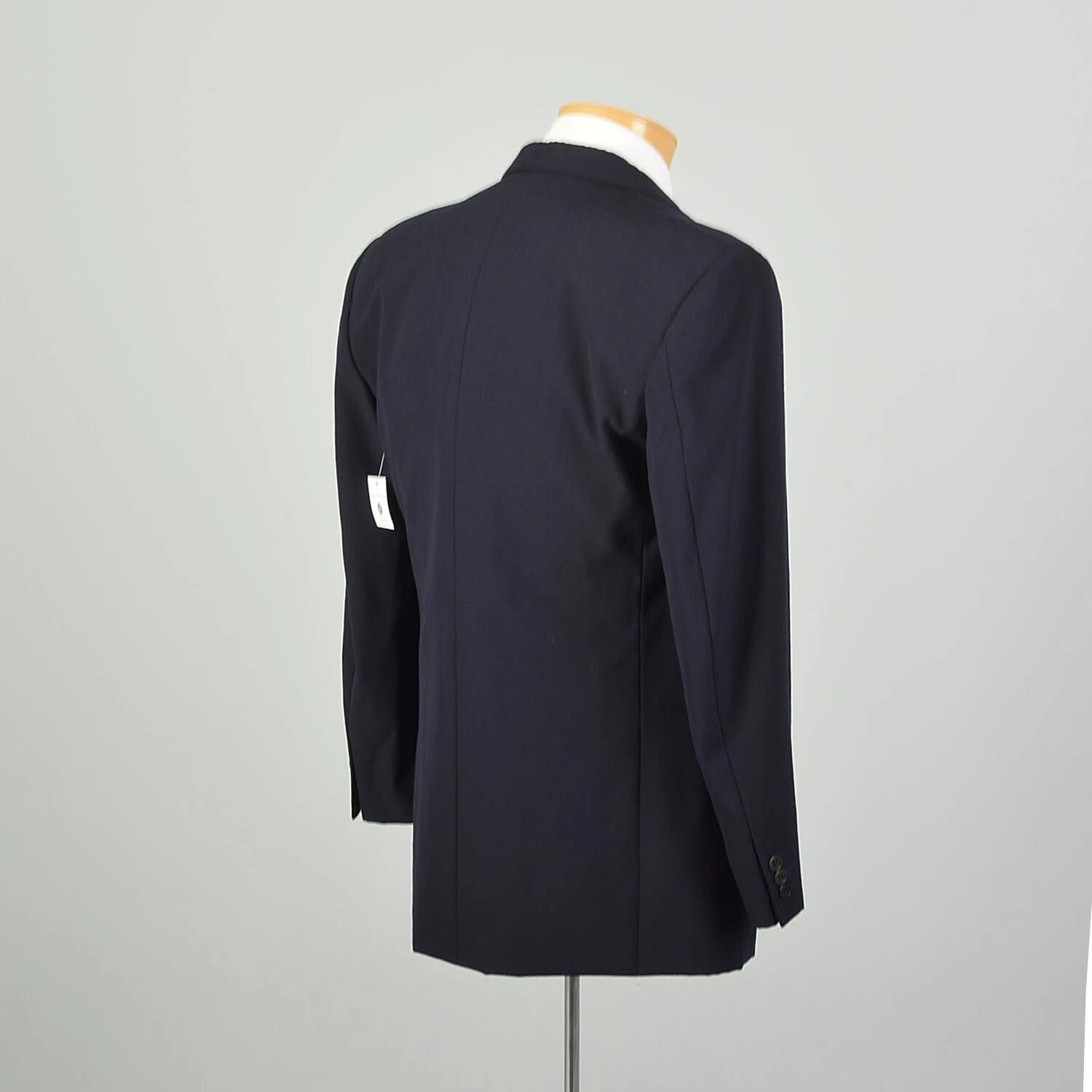  1990s navy two button classic sport coat jacket