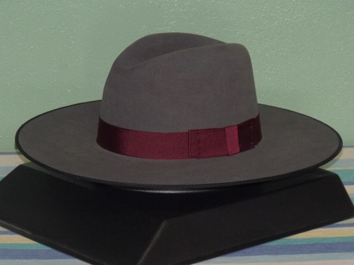 STETSON TRI-CITY FLAT BRIM ROYAL DELUXE FUR FELT FEDORA HAT | eBay