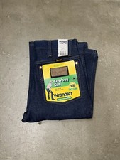 Vintage Wrangler BNWT Deadstock Cowboy Cut Denim Jeans Heavy Dark 28 X 38