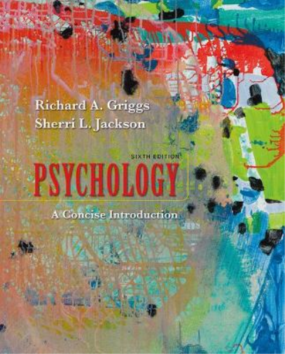 Richard A. Griggs Sherri L. Jackso Psychology: A Concise Introductio (Tascabile)