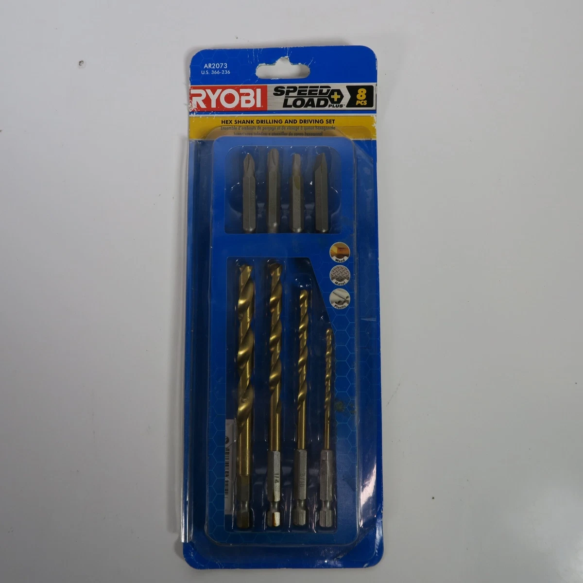 Ryobi speed 2024 load drill bits