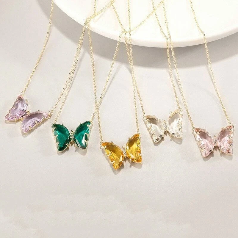 Crystal butterfly jewelry deals