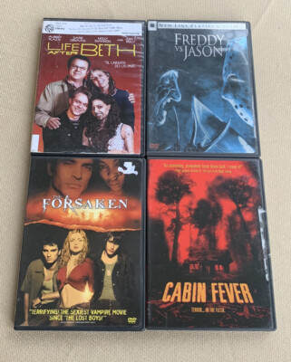 4 Horror Movie Lot DVD Freddy VS Jason Cabin Fever Life After Beth Forsaken