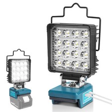 Cordless LED Work Light Torch Lamp for Makita 18V/14.4V Battery with Type C USB
